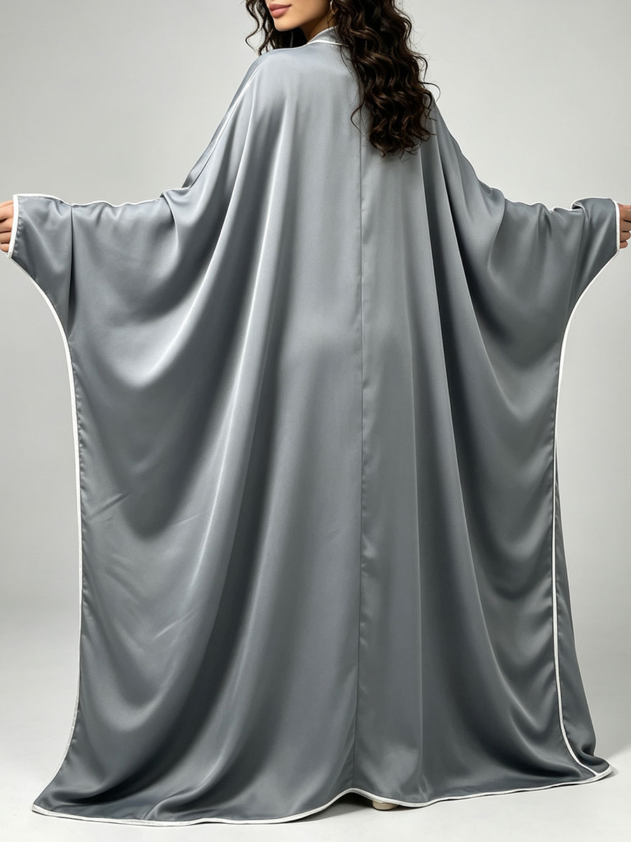 Elegante Abaya Kimono de Satén - Luxury Lifestyle Women reseña y precio